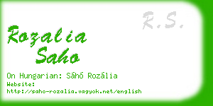 rozalia saho business card